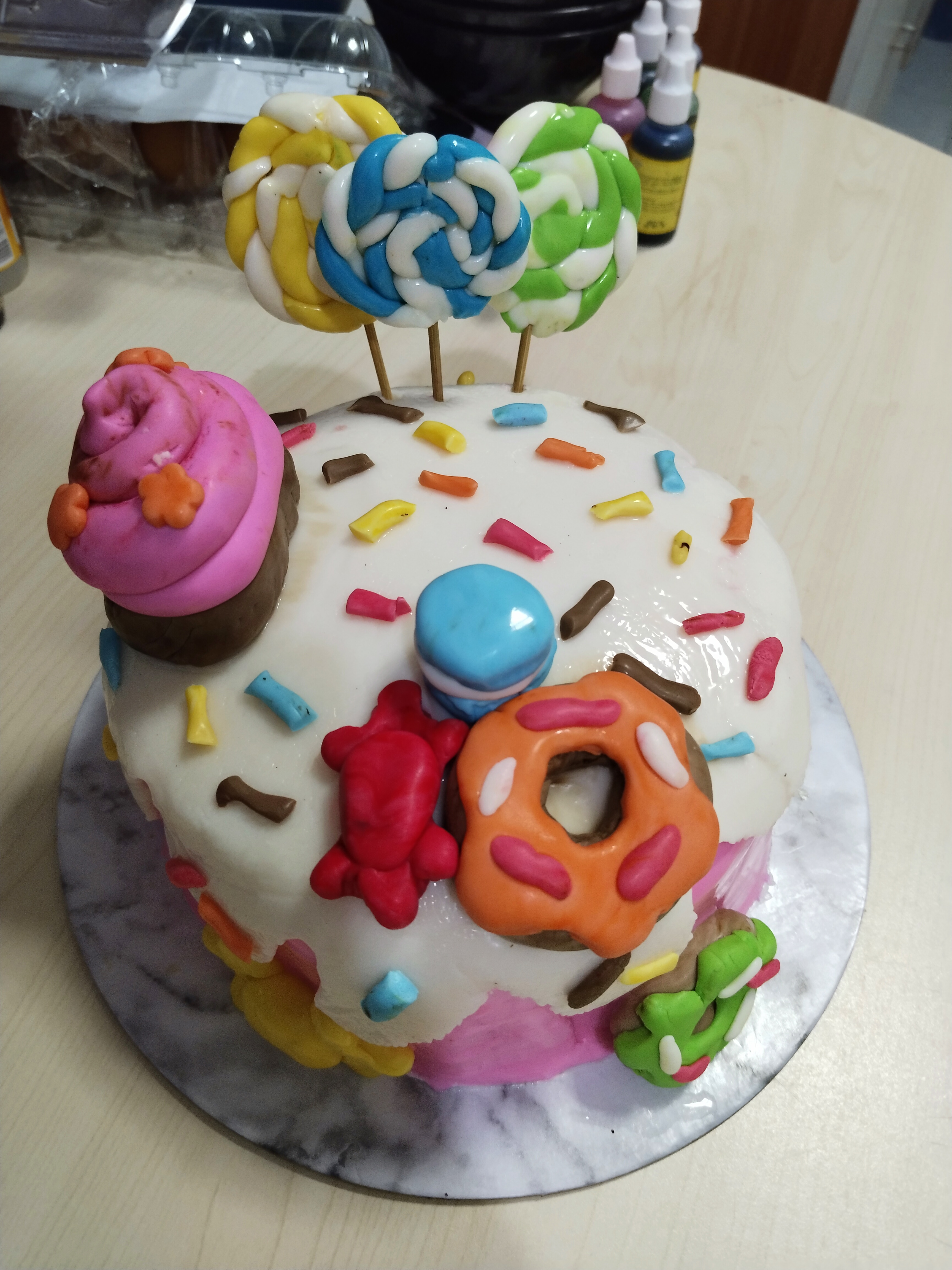 Sweet Candy Fondant Cake
